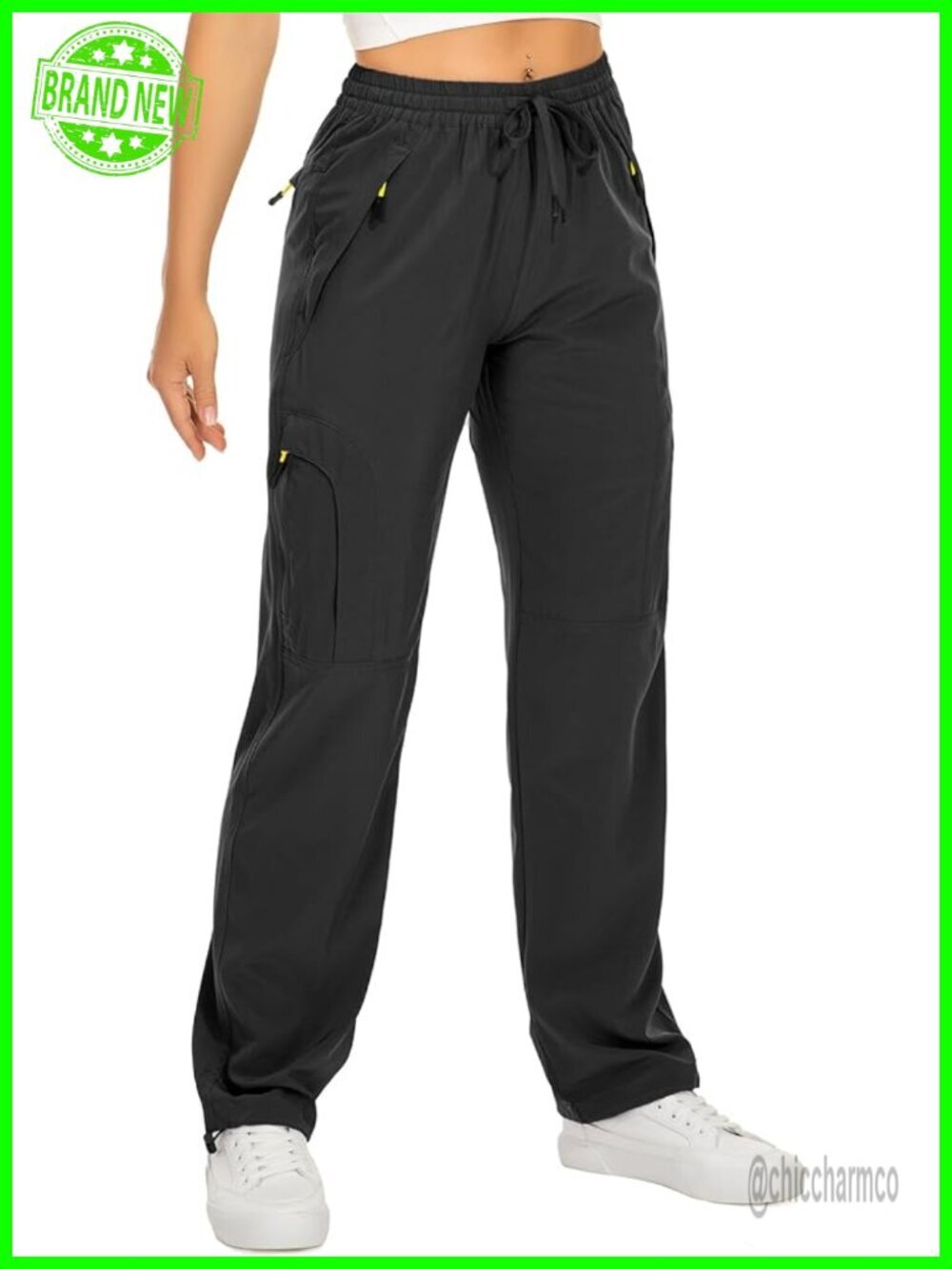 Quick Dry UPF 50 Lightweight Cargo Pants with Zipper Pockets